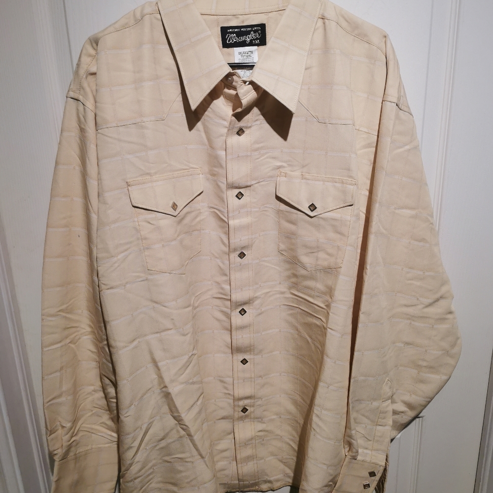 Wrangler 2xl diamond pearl snap shirt